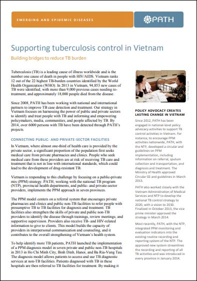 Supporting Tuberculosis Control in Vietnam: Building bridges to reduce TB burden