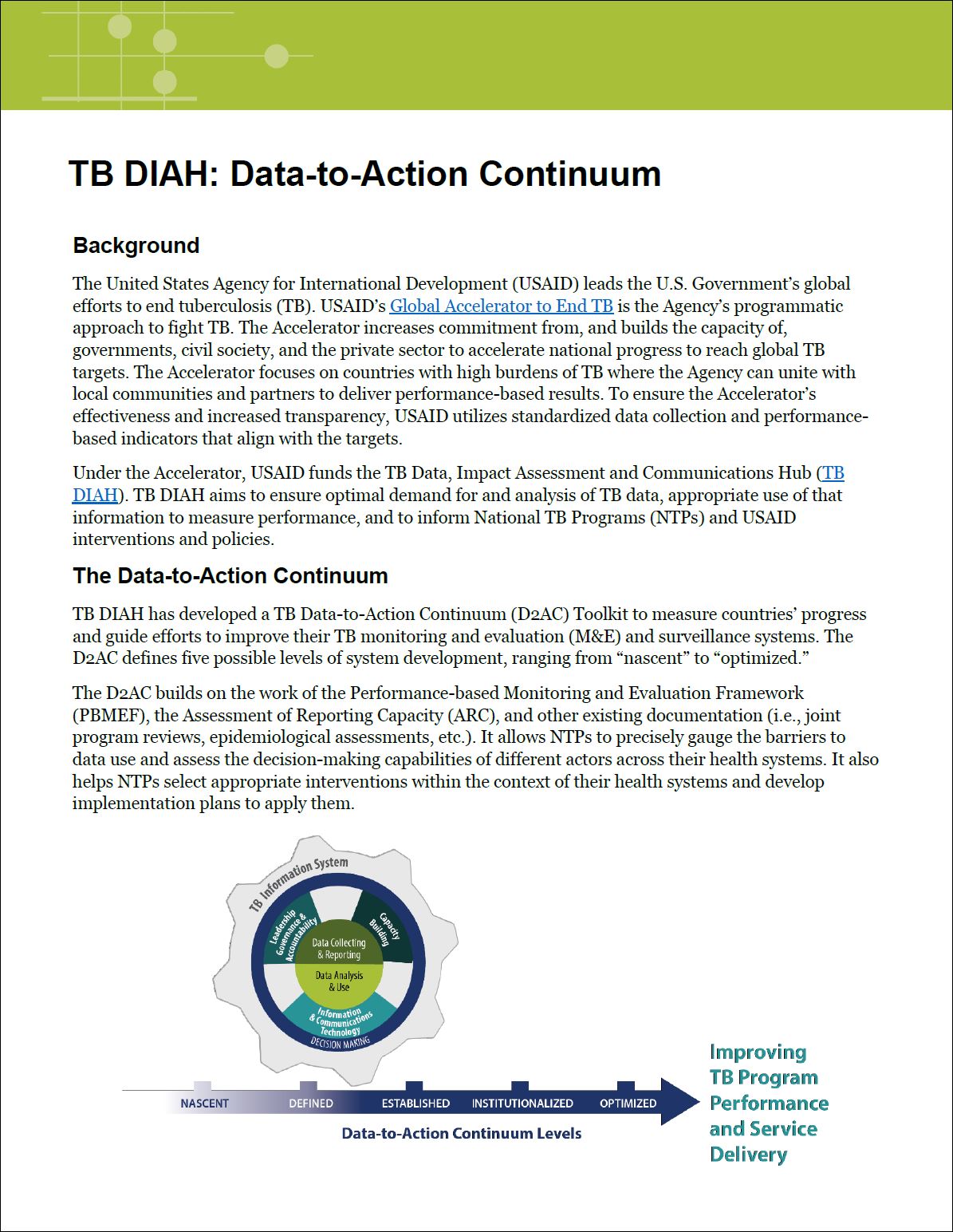 TB DIAH: Data-to-Action Continuum