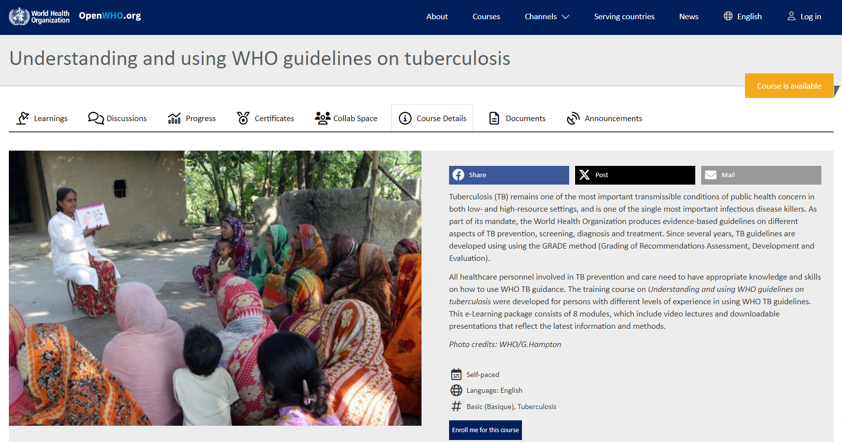 Understanding and using WHO guidelines on tuberculosis